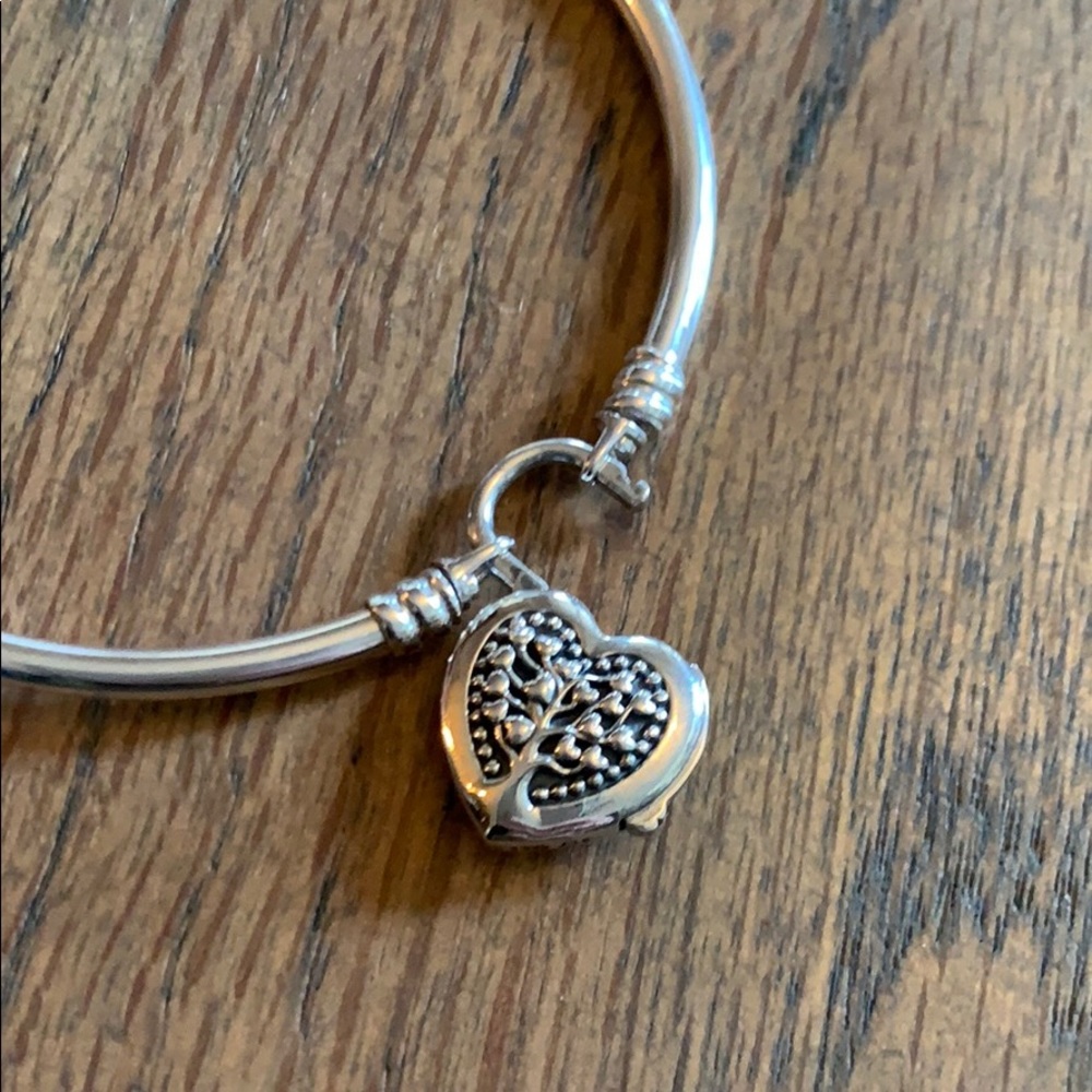 PANDORA Flourishing Hearts Bangle Bracelet New - Picture 8 of 8